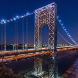 George Washington Bridge At Night HD Wallpapers