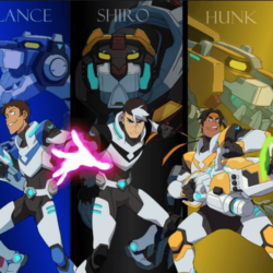 Keith, Lance, Shiro, Hunk and Pidge the Paladins of Voltron from