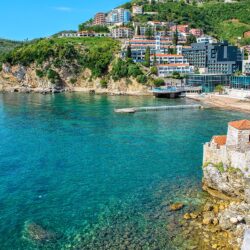 Photos Montenegro Budva Beach Sea Rock Cove Coast Cities