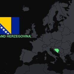 Bosnia and Herzegovina, Europe, Flag, Map Wallpapers HD / Desktop