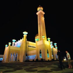 brunei night and building