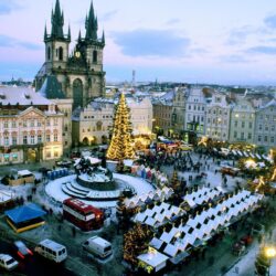 Towns wallpapers/Christmas Market, Old Town Square, Prague, Czech