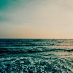 Download wallpapers ocean, sea, horizon, water, foam, waves