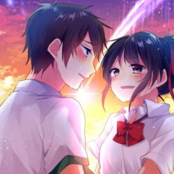 Wallpapers Kimi No Na Wa, Mitsuha Miyamizu, Taki Tachibana, Crying