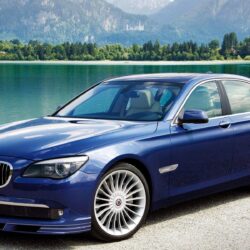 BMW Alpina B7 on the lake side wallpapers