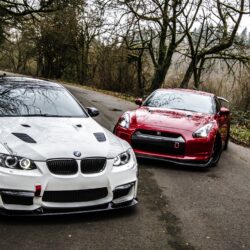 bmw e92 m3 nissan gtr r35 4k ultra hd wallpapers