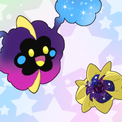 Cosmog and Cosmoem by Rotommowtom