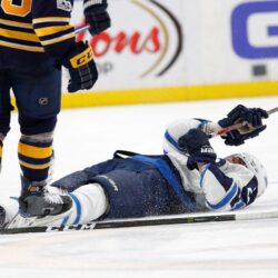 Patrik Laine suffers concussion as hit sparks line brawl between