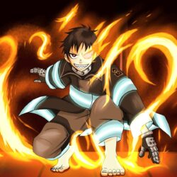 Fire Force Amazing Shinra Backgrounds by 1vip