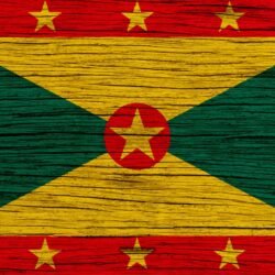 Download wallpapers Flag of Grenada, 4k, North America, wooden