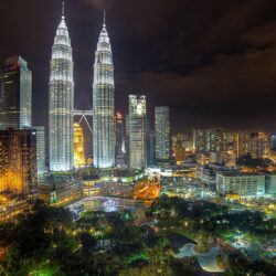 Kuala Lumpur Panoramic View, Petronas Towers, Malaysia widescreen