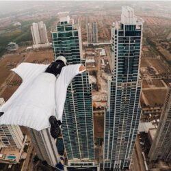 Wingsuit Panama City Skyline wallpapers