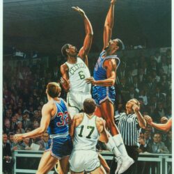 Bill Russell & Wilt Chamberlain by Bill Purdom.