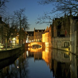 Wallpapers Belgium Bruges Canal Rivers Cities Houses