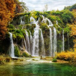 Wallpapers Waterfalls, Plitvice Lakes National Park, 4K, Croatia
