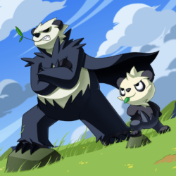 Pokemon of the day Gen 6! Pancham! Pangoro! BANCHOU PANDAS