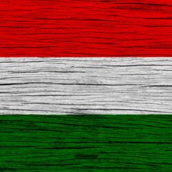 Download wallpapers Flag of Hungary, 4k, Europe, wooden texture