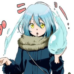 Rimuru Tempest in human form play with slime form HD Wallpapers