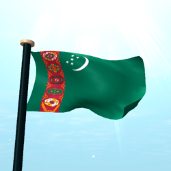 Turkmenistan Flag 3D Free