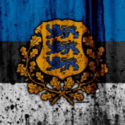 Download wallpapers Estonian flag, 4k, grunge, flag of Estonia