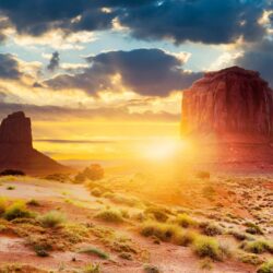 Sunset In Monument Valley HD Wallpapers