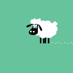 Sheep. 9 Animals Minimalistic Wallpapers for iPhone