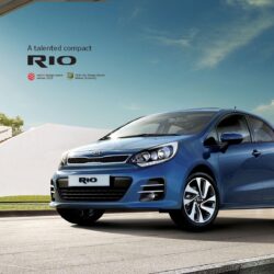 Blue Kia Rio 2017 Wallpapers HD