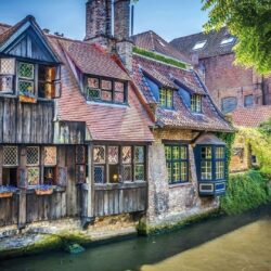 Brugge, Belgium, Houses, Watter City, Brugge Canal