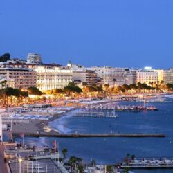 Evening lights in Cannes, France wallpapers and image