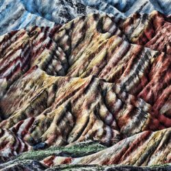 Download wallpapers Rainbow Mountains, Zhangye Danxia Landform
