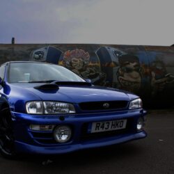 Subaru impreza blue cars tuning wallpapers