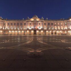Toulouse France city square night wallpapers