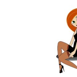 Download Kim Possible simple backgrounds white backgrounds