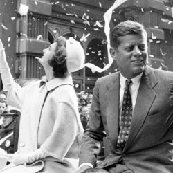 John F Kennedy and her wife grayscale photo, John F. Kennedy HD