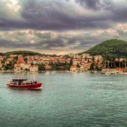 Dubrovnik, Croatia, Boat. Android wallpapers for free