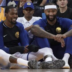 Highlights: Warriors Kevin Durant and DeMarcus Cousins play one