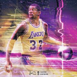 Magic Johnson Retro NBA Wallpapers by skythlee