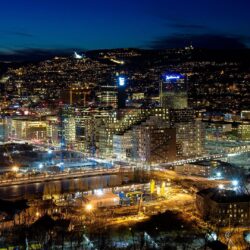 Wallpapers Norway Megalopolis Oslo night time Cities