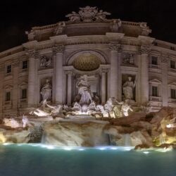 Trevi Fountain at night, Rome, Italy ❤ 4K HD Desktop Wallpapers for