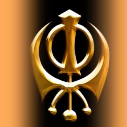 Beautiful Sikh Khanda Black Backgrounds HD Wallpapers