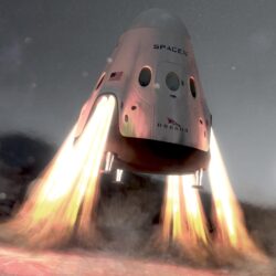 Wallpapers SpaceX, ship, red dragon, mars, Space