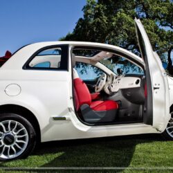 2012 Fiat 500 Cabrio Side Pose Wallpapers