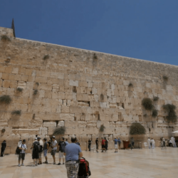 Jerusalem 4K Wailing wall wide 2 25P Stock Video Footage