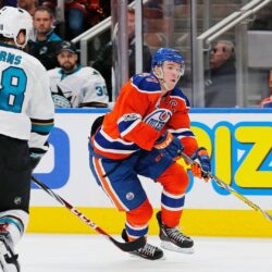 Brent Burns, Connor McDavid getting held in check