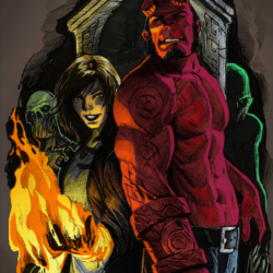 Hellboy and Liz Sherman Mar. 10 2014 by Shatteredweb.deviantart