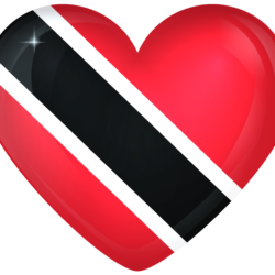 Trinidad and Tobago Large Heart Flag