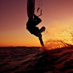 Download Windsurfing Sunset Ocean Silhouette wallpaper,Download