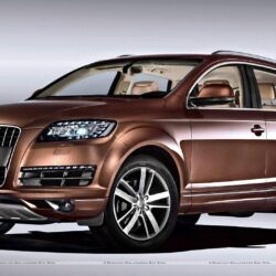 2010 Audi Q7 30 TDI Brown Color Front Side Pose Wallpapers