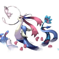 pokemon mew milotic azumarill dewgong luvdisc wallpapers