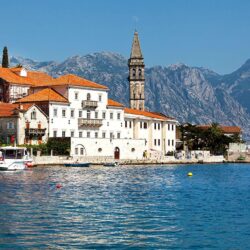 Wallpapers Montenegro Kotor bay Mountains Coast Cities Building